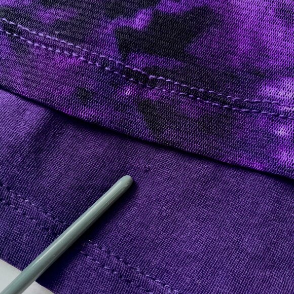 Vintage Olsen Y2K Purple Mesh Wrap Top Whimsigoth Witchy Fairy Sultry Boho Cyber - Picture 15 of 16